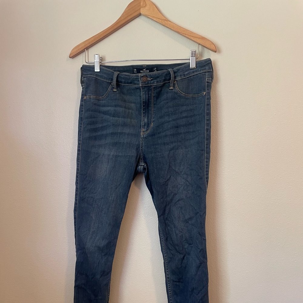 Hollister Blue Denim High-Rise Leggings